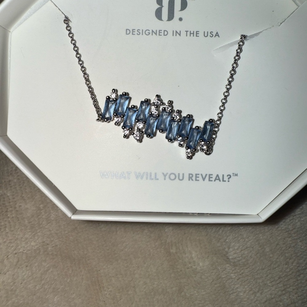 Stunning Silver and Blue Necklace